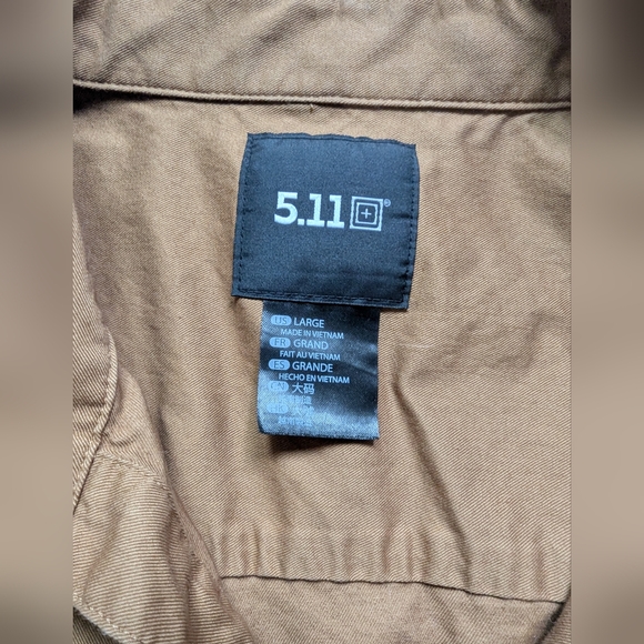 Men's 5.11 Tactical Long Sleeve Button-Up Shirt - Picture 5 of 5